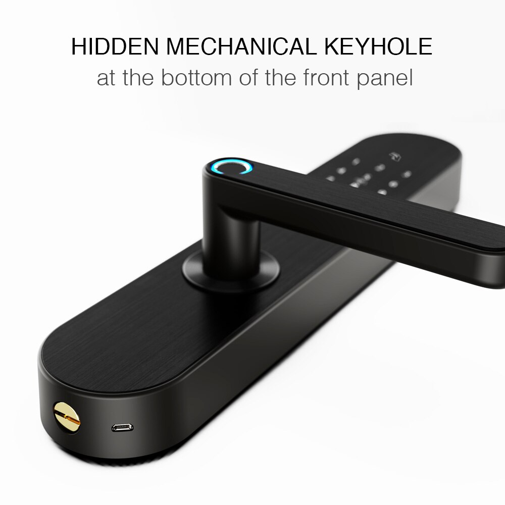 YRHAND Biometric Fingerprint Lock, Security Intelligent Lock With WiFi APP Password RFID Unlock,Door Lock Electronic Hotels - Image 4