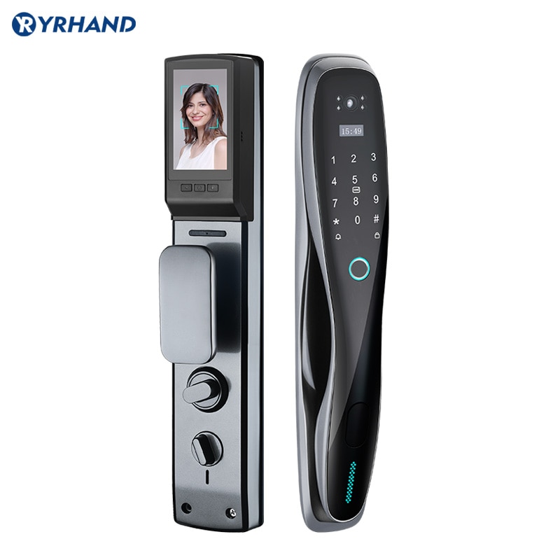 YRHAND Smart Door Lock Fingerprint Digita Camera Home Security Visible Electronic Locks